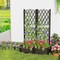 Outdoor Raised Wicker Trellis Planter Box with Drainage Holes
